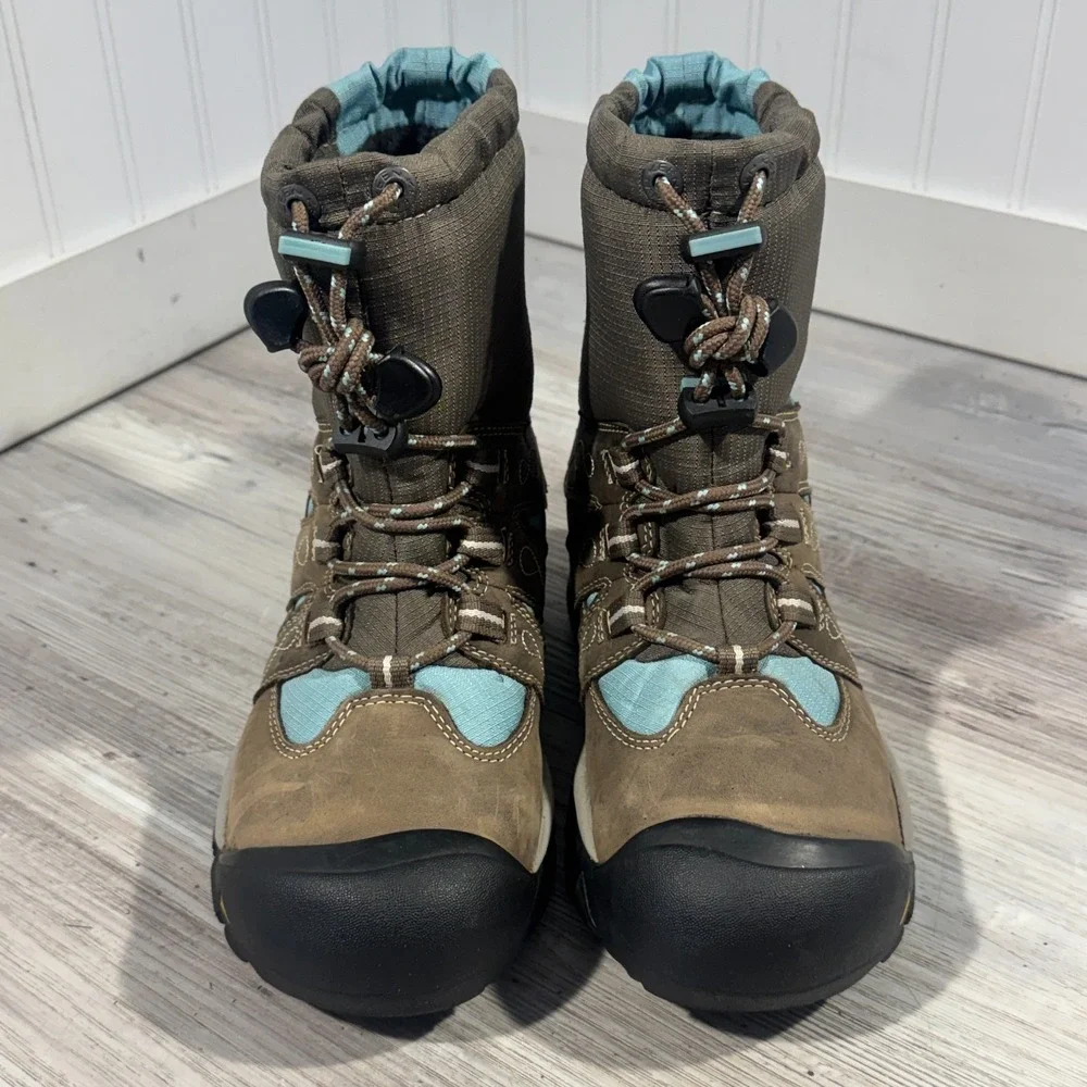 KEEN BRIXEN Women's Brown Leather WP‎ Insulated Snow Boot 52018 US 6.5 $165 MSRP